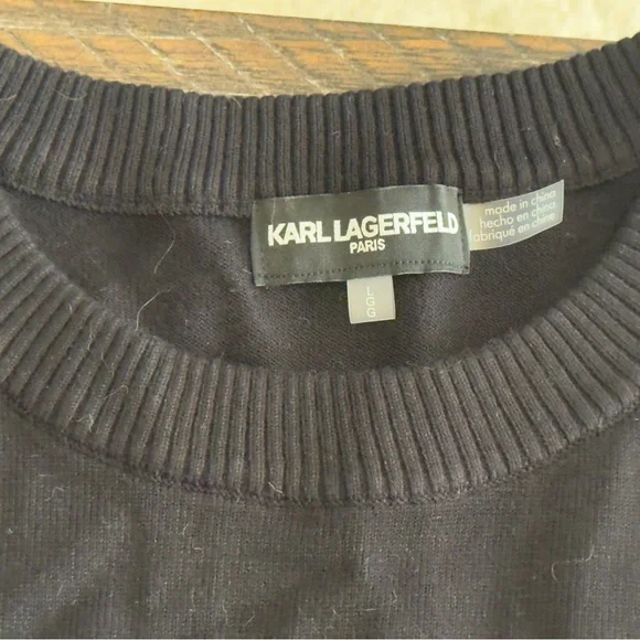 Karl Lagerfeld Black Cat Swearer Size L - Picture 3 of 5